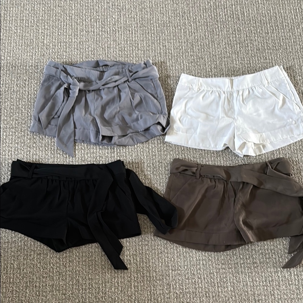 Express Trouser Shorts Size 0 Grey White Black Green